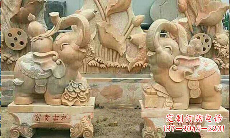 商丘富贵吉祥大象石雕