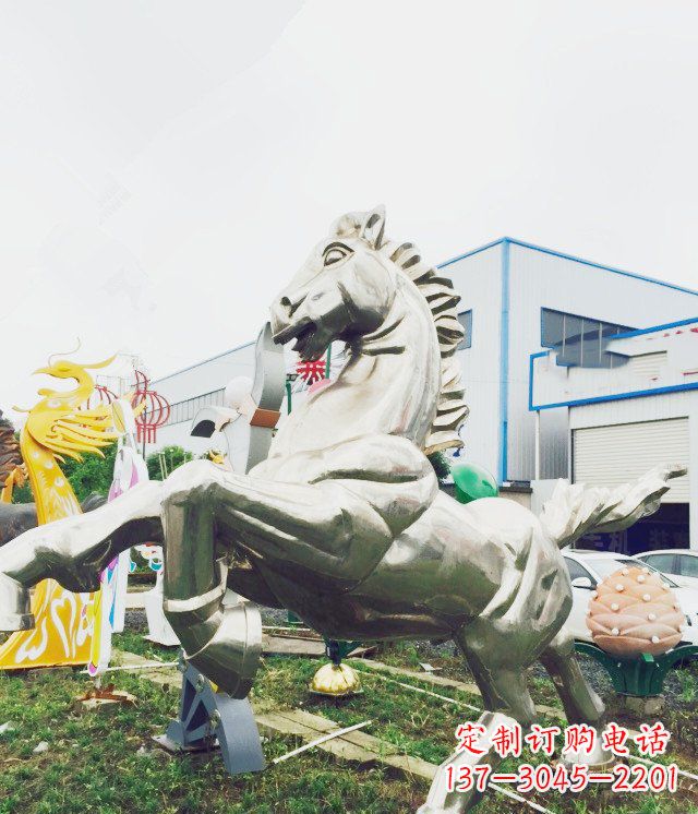 商丘产品名称优雅的不锈钢雕塑——奔马