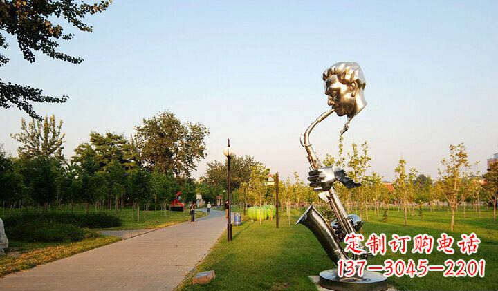 商丘不锈钢萨克斯抽象雕塑