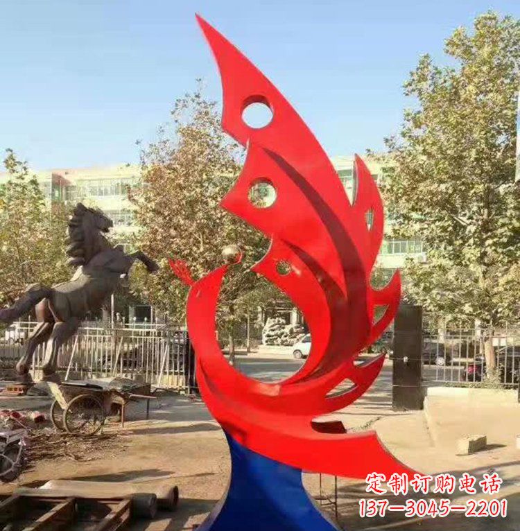 商丘艺术精美的不锈钢凤凰雕塑