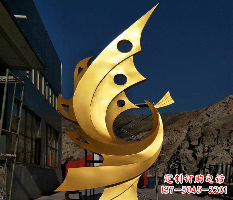 商丘精美不锈钢抽象凤凰景观雕塑
