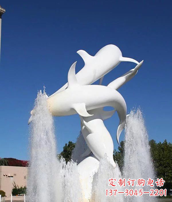商丘完美纪念,精致的不锈钢海豚雕塑