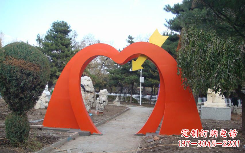 商丘高雅大气的不锈钢拱门雕塑