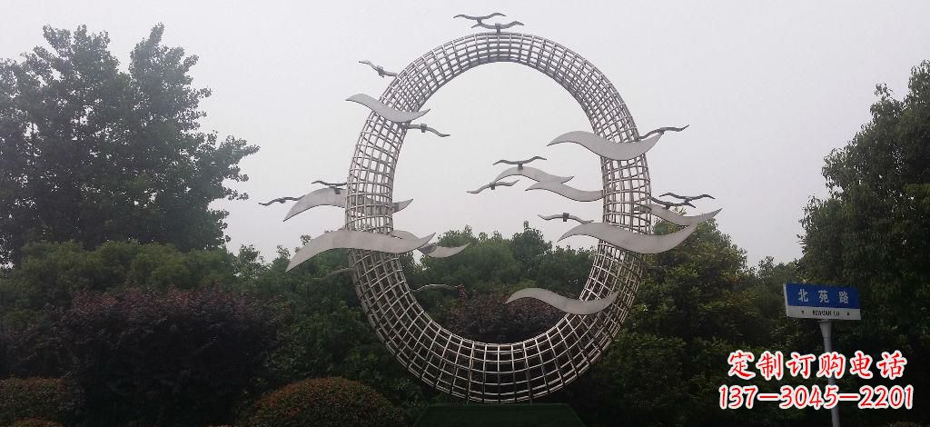 商丘优雅风采,质感之美,赏心悦目的不锈钢海鸥雕塑