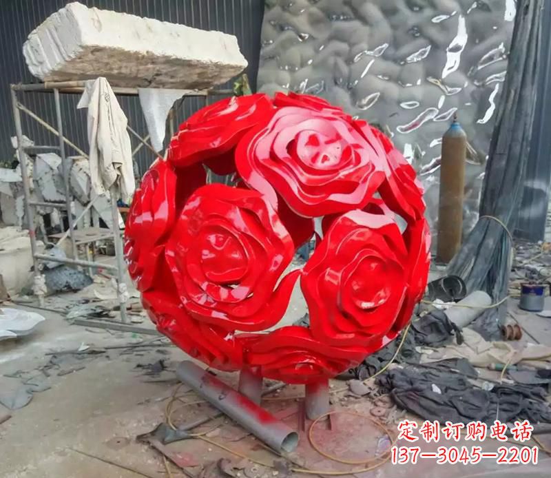 商丘优雅柔美的玫瑰雕塑
