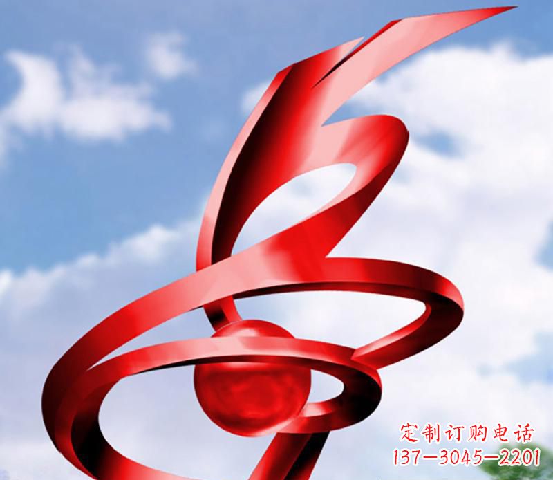 商丘公园装饰不锈钢指环雕塑