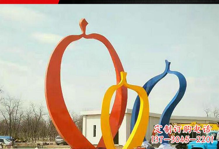 商丘金光闪耀，果实成熟——不锈钢苹果雕塑