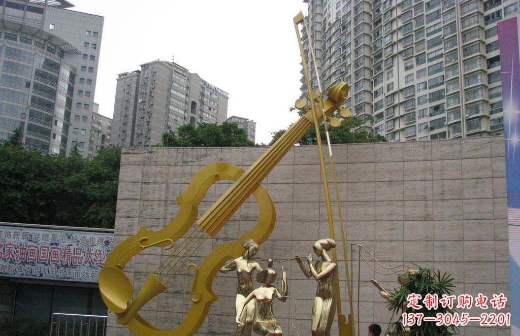 商丘不锈钢演奏大提琴雕塑