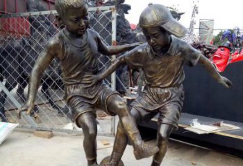 商丘闪耀运动，创意足球铜雕