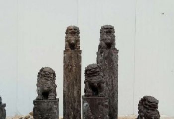 商丘复古风格拴马桩雕塑