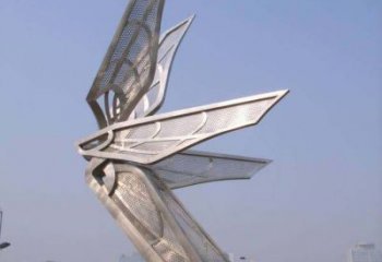 商丘大型不锈钢蝴蝶翅膀雕塑