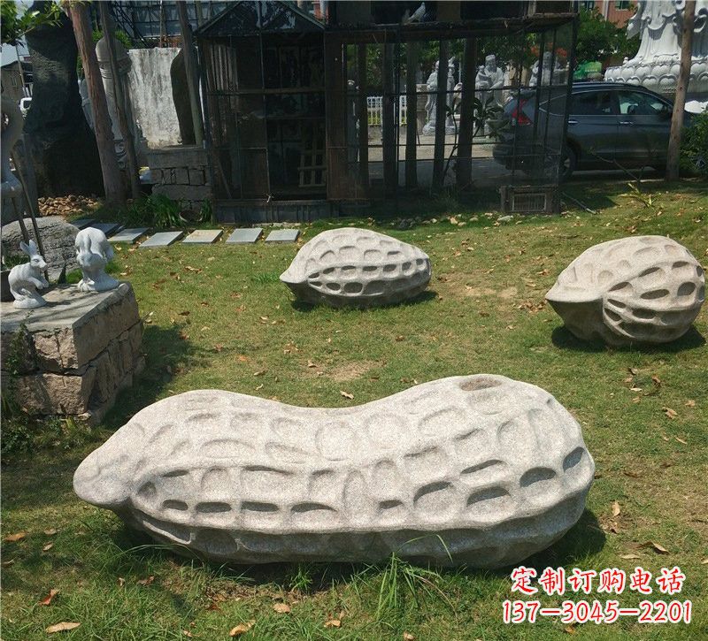 商丘精美大理石花生雕塑
