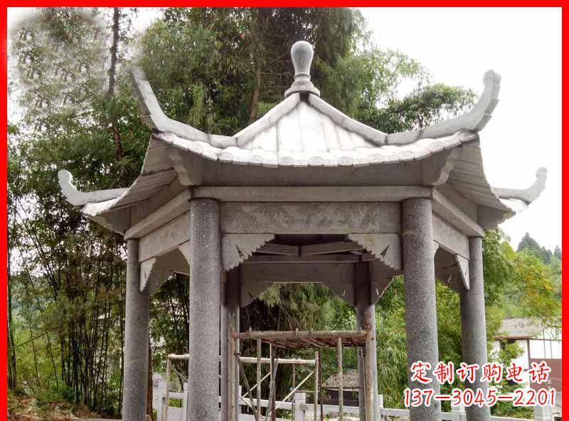 商丘复古公园石凉亭雕塑