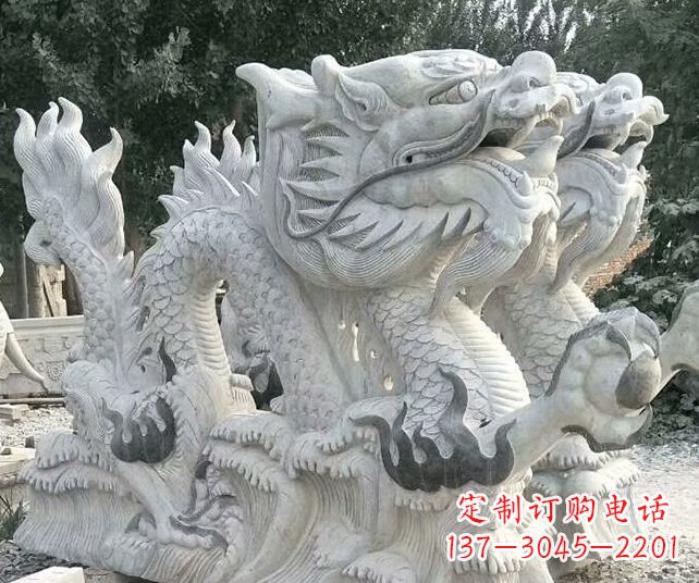 商丘优雅古典大理石生肖龙雕塑