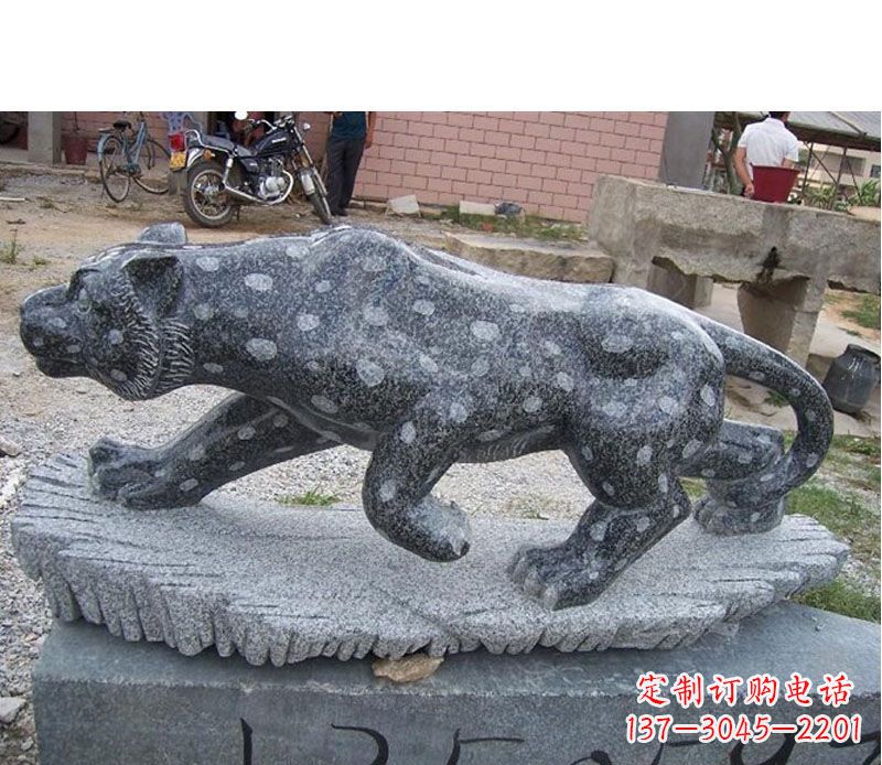 商丘公园动物猎豹石雕
