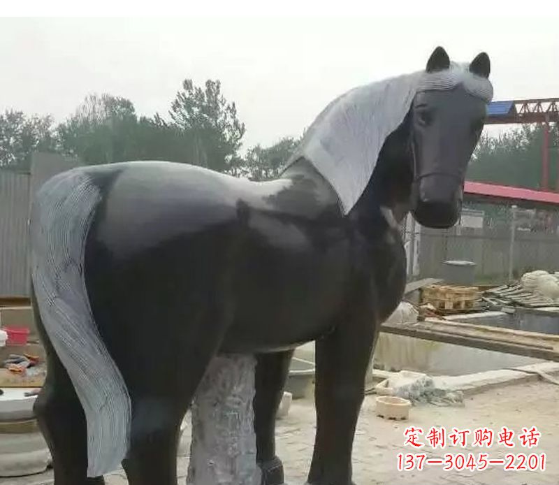 商丘公园动物小马石雕