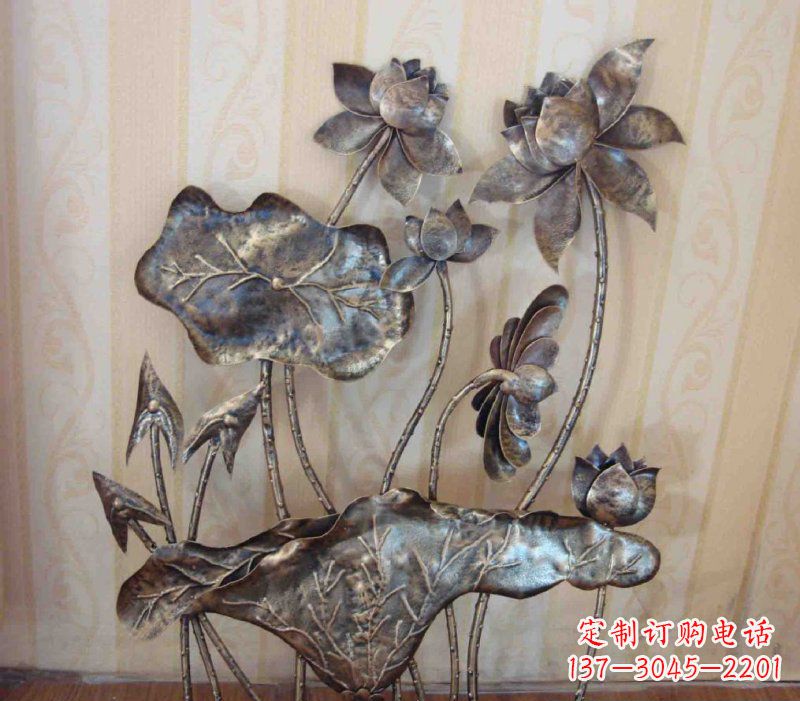 商丘公园锻铜莲花景观铜雕