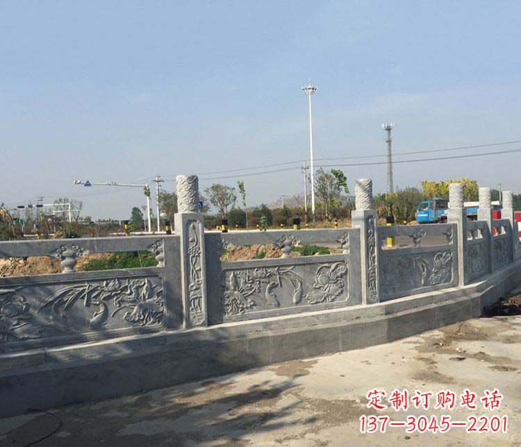 商丘风格各异的精美公园仿古石栏板雕塑