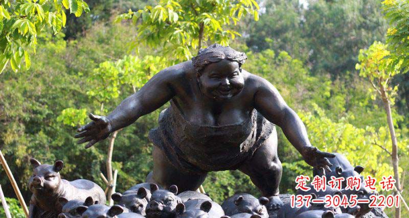 商丘萌萌哒小女孩铜雕
