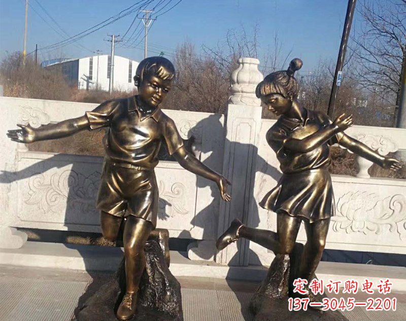 商丘新颖花篮儿童铜雕