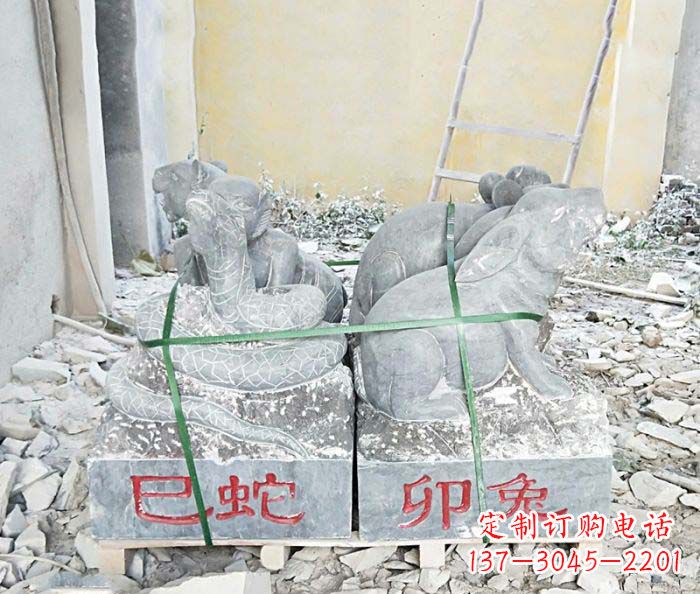商丘公园景观仿古12生肖石雕