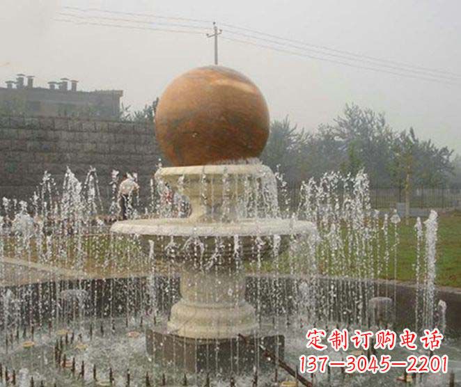商丘艺术品级风水球喷泉石雕