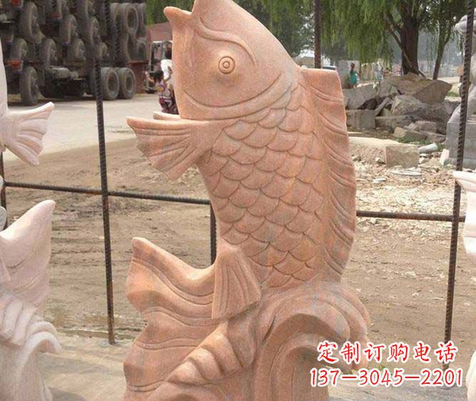商丘红石喷泉雕塑，点亮公园景观