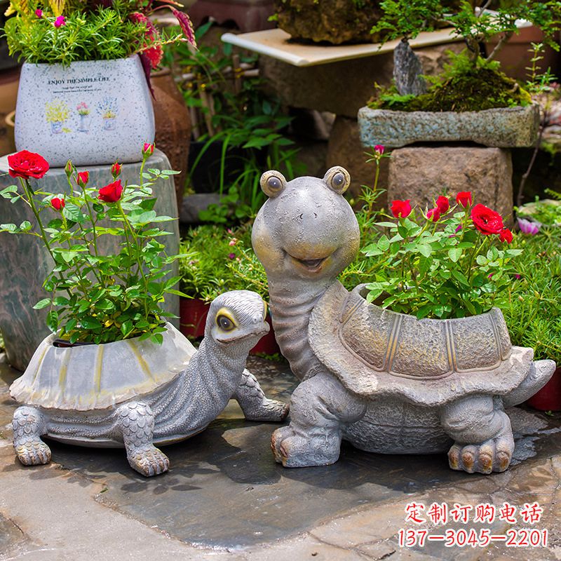 商丘铸铁乌龟花盆雕塑