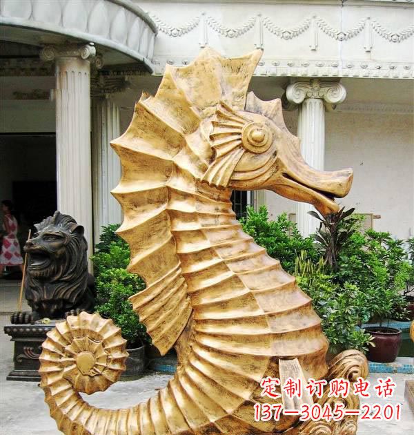 商丘公园喷水海马铜雕