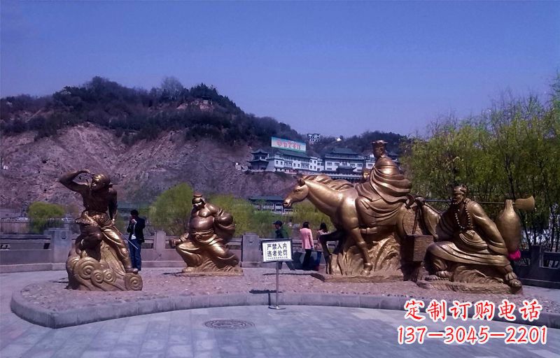 商丘精美铜雕唐僧师徒小品