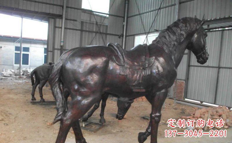商丘公园铜马动物铜雕
