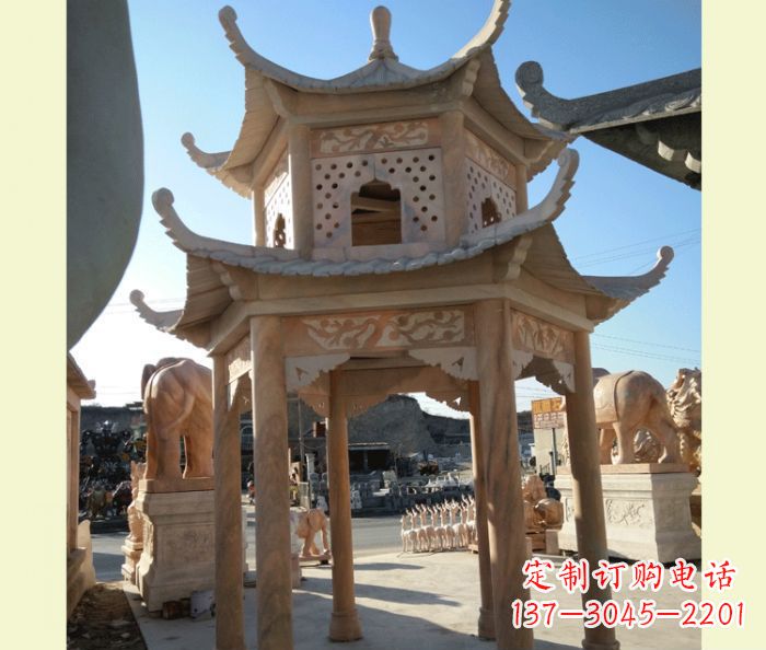商丘中式双层石雕凉亭