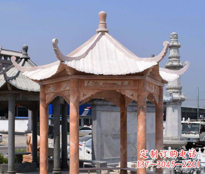 商丘中领雕塑设计凉亭雕塑，清新简约添美感