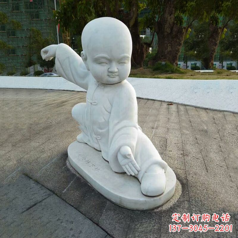 商丘瑞士艺术家精美制作的和尚汉白玉石雕塑