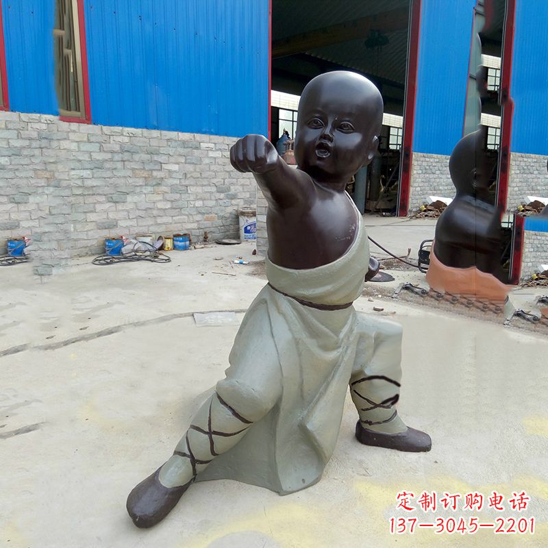 商丘功夫和尚铜雕塑