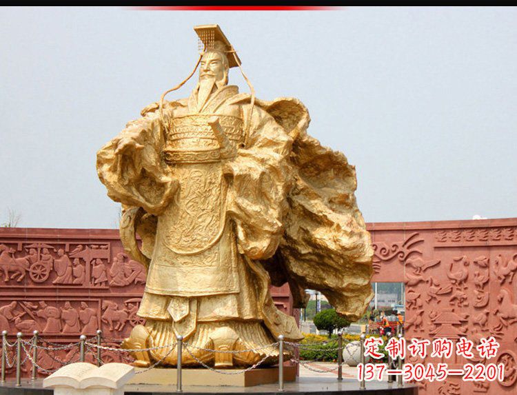 商丘古代名人汉武帝铜雕