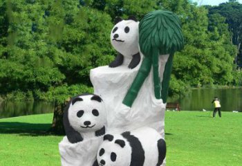 商丘公园大熊猫雕塑