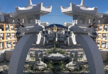 商丘精美大理石镂空石灯雕塑