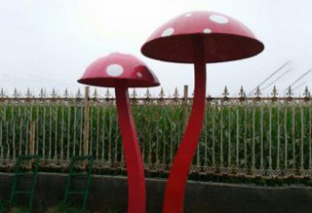 商丘精致蘑菇不锈钢雕塑