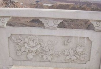 商丘牡丹花浮雕石栏板景观雕塑