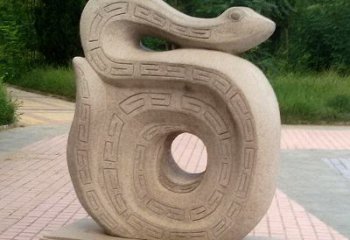 商丘砂岩动物蛇雕塑