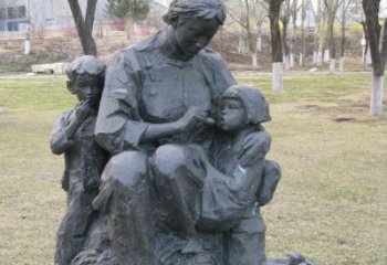 商丘纪念伟大母亲的大型铜雕塑