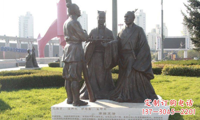 商丘古代商鞅变法人物铜雕