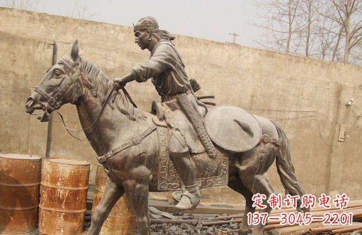 商丘古代战马铜雕塑