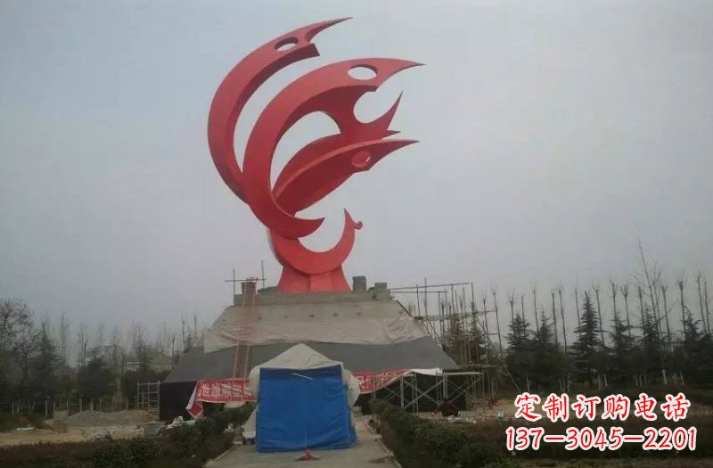 商丘优雅精致的不锈钢凤凰雕塑