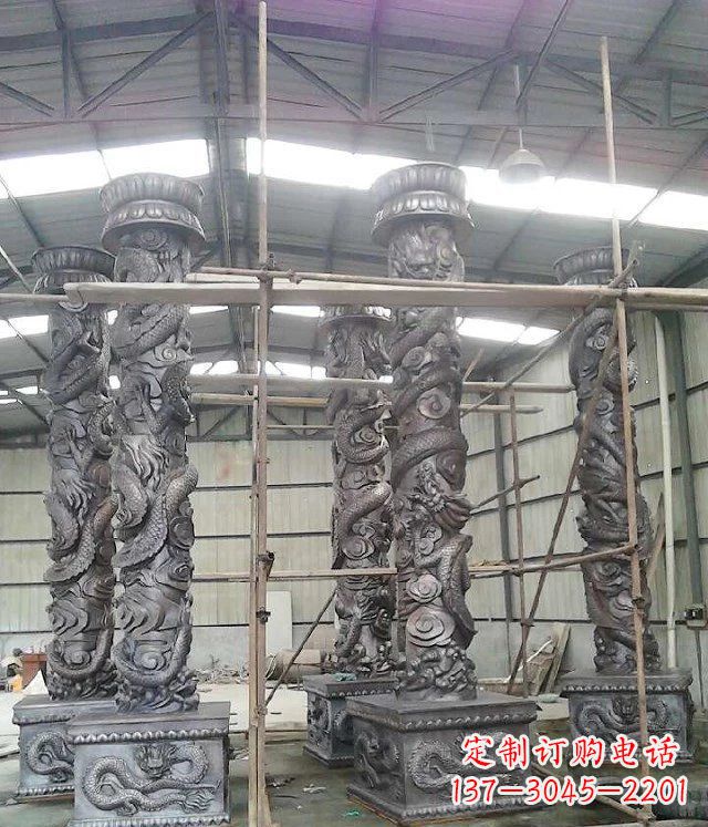商丘传统艺术雕刻精美大型仿铜龙柱