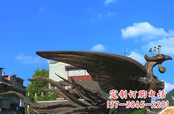 商丘广场凤凰动物铜雕