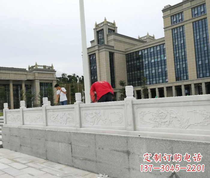 商丘广场景观大理石栏板雕塑 (2)