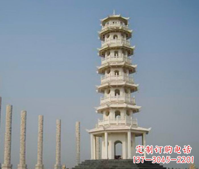 商丘广场景观多层宝塔石雕 (2)
