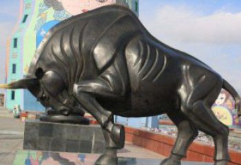 商丘广场开荒牛动物铜雕